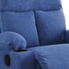 Rosia Blue Linen Motion Recliner