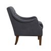 Dark Gray Accent Chair Button-Tufted Boucle Fabric Upholstery Modern Living Room Furniture 1pc