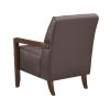 Modern Style Accent Chair Dark Brown Leather Upholstered Tufted Detail Walnut Finish Wood Furniture 1pc