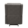 Gray Faux Leather Upholstery Glider Reclining Chair 1pc Living Room Furniture Comfort Seating Gentle Motion