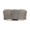 Modern Living Room 1pc Double Reclining Sofa Polished Microfiber Upholstery, Plush Seating, Grayish Brown Solid Wood Frame Furniture