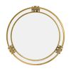 Modern Glass Coffee Table in 31.5", Asymmetrical Metal, Circular Metal Drum Base, Gold Finish & Lower Shelf
