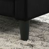 Hale 27.5" Black Velvet Accent Armchair with Tufting
