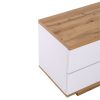 Modern TV stand for TVs up to 80'' , Media Console with Multi-Functional Storage, Entertainment Center with Door Rebound Device