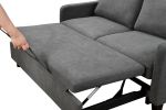 69" 3 in 1 Convertible Queen Sleeper Sofa Bed, Modern Fabric Loveseat Futon Sofa Couch w/Pullout Bed, Love Seat Lounge Sofa w/Reclining Backrest