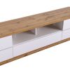 Modern TV stand for TVs up to 80'' , Media Console with Multi-Functional Storage, Entertainment Center with Door Rebound Device