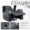 Alair Dark Gray Leather Aire Power Motion Recliner W/Bluetooth, Wireless Charger & Cupholder