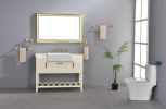 48 in. W x 30 in. H Oversized Rectangular Gold Framed LED Mirror Anti-Fog Dimmable Wall Mount Bathroom Vanity Mirror Wall Mirror Kit For Gym And Dance