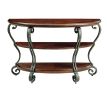 Traditional Style Brown Cherry 1pc Sofa Table Open Bottom Shelf Ornate Design Living Room Furniture