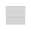 Austin Three Drawer Dresser; Pull Out Mechanism-White