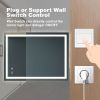 32x24inch Bathroom Led Classy Vanity Mirror with focused backplane,High Lumen,Dimmable Touch,Wall Switch Control, Anti-Fog