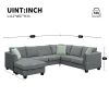 [VIDEO provided] 112*87" Sectional Sofa Couches Living Room Sets, 7 Seats Modular Sectional Sofa with Ottoman