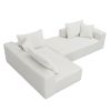 [VIDEO provided]109*68" Modular Sectional Living Room Sofa Set, Modern Minimalist Style Couch, Upholstered Compressed Sofa for Living Room, Bedroom