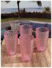 Diamond Cut Acrylic Glasses Drinking Set of 4 (19oz), Plastic Drinking Glasses, BPA Free Cocktail Glasses, Drinkware Set, Drinking Water Glasses