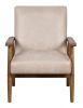 25.38'' Wide Classic Mid-Century Modern Arm Chair, Light Camel