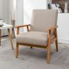 25.38'' Wide Classic Mid-Century Modern Arm Chair, Light Camel