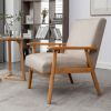 25.38'' Wide Classic Mid-Century Modern Arm Chair, Light Camel