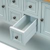 TREXM Cambridge Series Ample Storage Vintage Console Table with Four Small Drawers and Bottom Shelf for Living Rooms