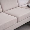 180*76*85cm Linen Solid Wood Legs Second Generation Three Seats Without Chaise Concubine Solid Wood Frame Can Be Combined With Single Seat Double Seat