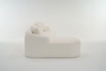 LingYu022White Compression Sofa, Memory Foam 3-Seater Sofa, No Installation & Easy to Transport, Deep Seat Modern Sofa with Chenille Fabric