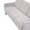 180*76*85cm Linen Solid Wood Legs Second Generation Three Seats Without Chaise Concubine Solid Wood Frame Can Be Combined With Single Seat Double Seat