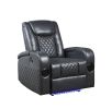 Alair Dark Gray Leather Aire Power Motion Recliner W/Bluetooth, Wireless Charger & Cupholder