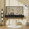 47" Floating Shelf with Drawer, Multi-Purpose Wall-Mounted Vanity Table, Mounted Desk, Floating Table for Bedroom, Bathroom, Hairdressers