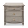 Dauphin 3-Drawer Accent End Table, Merino White Wood