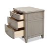 Dauphin 3-Drawer Accent End Table, Merino White Wood