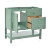 36'' Bathroom Vanity without Sink, Free Standing Vanity Set with 2 Drawers& Soft Closing Doors, Bathroom Storage Cabinet with Solid Wood Feet