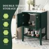 24'' Bathroom Vanity with Top Sink, Modern Bathroom Storage Cabinet with 2 Doors, Single Sink Bathroom Vanity