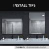 60x36 In. Aluminum Framed Rounded Rectangle Bathroom Wall Mirror, Matte Black Bathroom Vanity Mirror Farmhouse, Anti-Rust, Tempered Glass mirrors