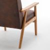 25.38'' Wide Classic Mid-Century Modern Arm Chair, Brown