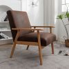 25.38'' Wide Classic Mid-Century Modern Arm Chair, Brown