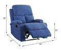 Rosia Blue Linen Motion Recliner