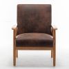 25.38'' Wide Classic Mid-Century Modern Arm Chair, Brown