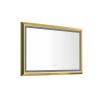 48 in. W x 30 in. H Oversized Rectangular Gold Framed LED Mirror Anti-Fog Dimmable Wall Mount Bathroom Vanity Mirror Wall Mirror Kit For Gym And Dance