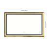 48 in. W x 30 in. H Oversized Rectangular Gold Framed LED Mirror Anti-Fog Dimmable Wall Mount Bathroom Vanity Mirror Wall Mirror Kit For Gym And Dance