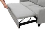 69"3 in 1 Convertible Queen Sleeper Sofa Bed, Modern Fabric Loveseat Futon Sofa Couch w/Pullout Bed, Small Love Seat Lounge Sofa w/Reclining Backrest