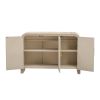 TREXM Unique Retro Silhouette Sectional Three-Piece Set Containing Sideboard, Console Table and Coffee Table, Suitable for Dining Room