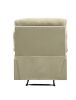 Beige Recliner with Pillow Top Armrest