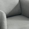 Modern Oversized Armchair with Ottoman, Single Sofa with Lumbar Support, Accent Chair, Reading Chair for Bedroom, Living Room, Light Grey