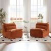 Accent Armless Chair Lazy Floor Seating, Fireside Chair Sofa Lounger Leisure Accent Single Couch with Backrest for Living Room, Bedroom, Office