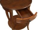 Alysa Walnut Finish Accent Table