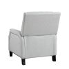 Push Back Reclining Chair Transitional Style Gray Chenille Upholstery 1pc Cushion Seat Modern Living Room Furniture