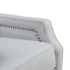 Push Back Reclining Chair Transitional Style Gray Chenille Upholstery 1pc Cushion Seat Modern Living Room Furniture
