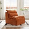 Accent Armless Chair Lazy Floor Seating, Fireside Chair Sofa Lounger Leisure Accent Single Couch with Backrest for Living Room, Bedroom, Office