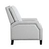Push Back Reclining Chair Transitional Style Gray Chenille Upholstery 1pc Cushion Seat Modern Living Room Furniture