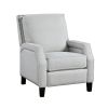 Push Back Reclining Chair Transitional Style Gray Chenille Upholstery 1pc Cushion Seat Modern Living Room Furniture