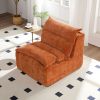 Accent Armless Chair Lazy Floor Seating, Fireside Chair Sofa Lounger Leisure Accent Single Couch with Backrest for Living Room, Bedroom, Office